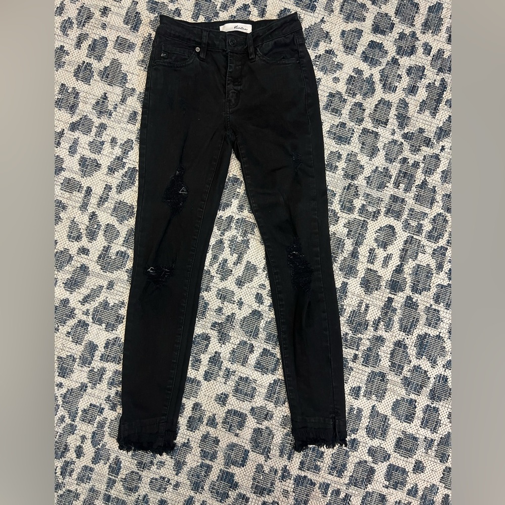 KanCan Distressed Black Jeans